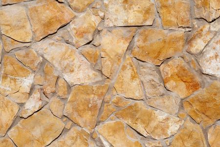 Wall with wild red stone
