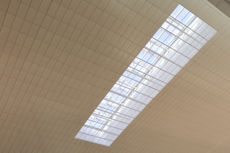 modern architectural roof  fragment of ceiling with glass window