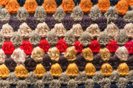 bright handmade folklore knitwear ornament from Ukraine