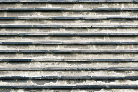 detailed fragment of ancient Japanese temple wallの写真素材