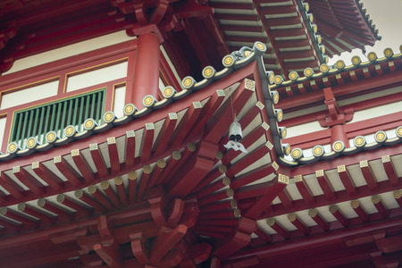 fragment of wooden building of Buddha Tooth Relic Temple のeditorial素材