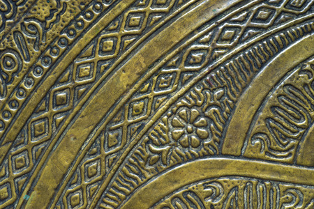 detailed fragment of Arabian ornament embossingの写真素材