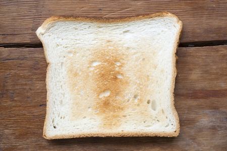 fried toast on vintage wooden table