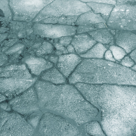 early springtime outdoor cracked ice pattern