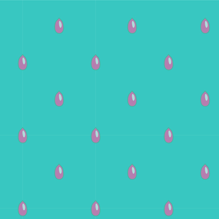 A seamless fresh mint colors watermelon seeds pattern, vector illustration.のイラスト素材