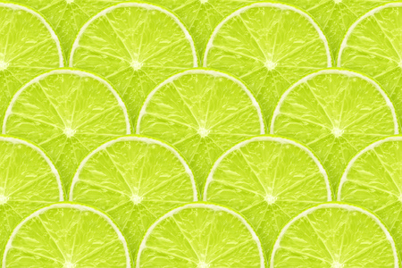 detailed background made from many lime slices, seamless pattern
