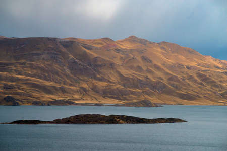 high altitude mountain lake Laguna Lagunillas in Peru