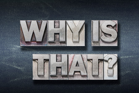 why is that question made from metallic letterpress on dark jeans background