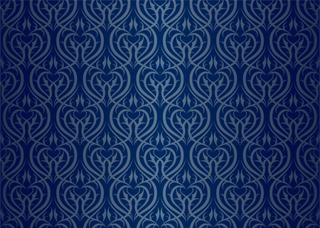 Seamless wallpaper pattern silver blueのイラスト素材