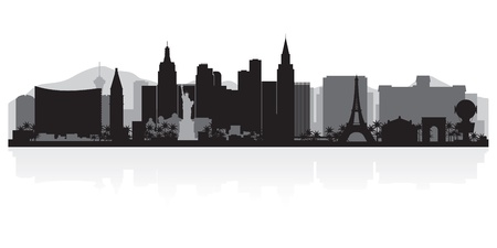 Las Vegas USA city skyline silhouette vector illustration Las Vegas USA city skyline silhouette vector illustration