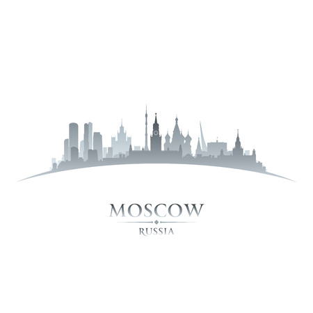 Moscow Russia city skyline silhouette. Vector illustrationのイラスト素材