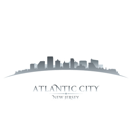 Atlantic city New Jersey skyline silhouette. Vector illustrationのイラスト素材