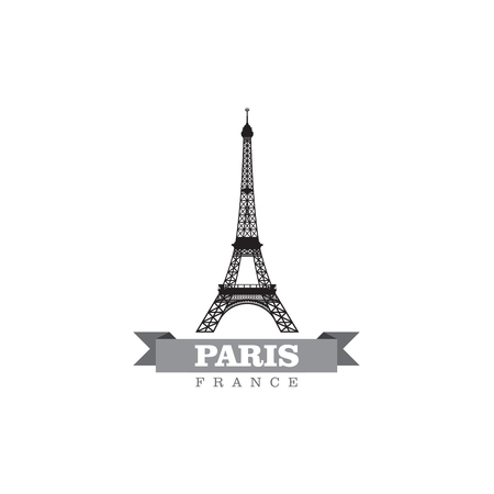 Paris France city symbol vector illustrationのイラスト素材
