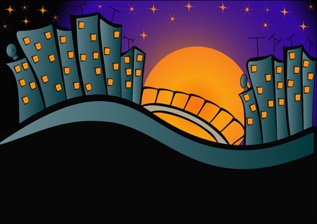 illustration background lights of the night cityのイラスト素材
