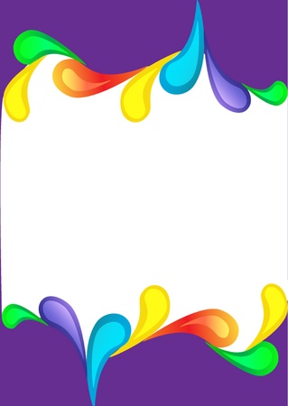 illustration violet vertical background with color dropのイラスト素材