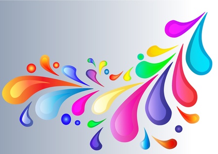  colorful background with bright drop on grayのイラスト素材