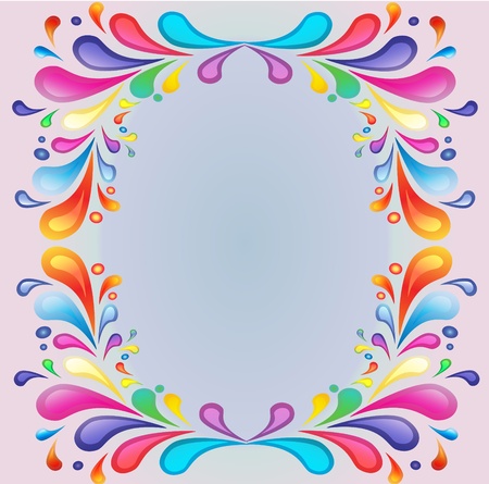  background with bright color drop of the paintのイラスト素材