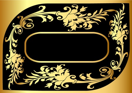 illustration background vegetable gold pattern のイラスト素材