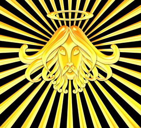 god in ray of the faith on black fone.の写真素材