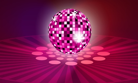The Disco ball with reflection rose.の写真素材