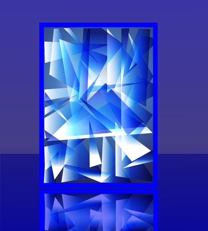 illustration background imitation splinter flow ice with reflectionのイラスト素材