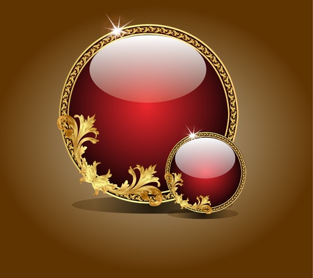  Abstract background with gold glass balls as vector speechのイラスト素材
