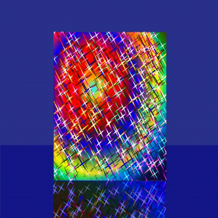 illustrations background with card with stars with reflectionのイラスト素材