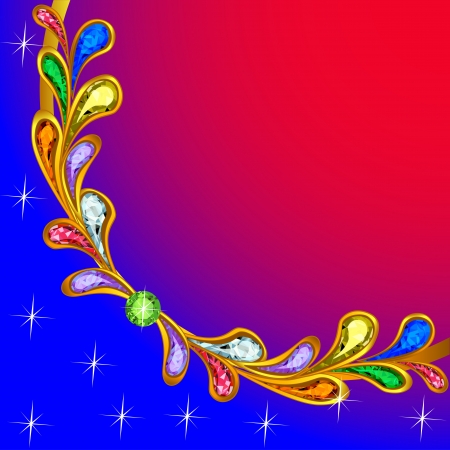 illustration background with precious stones and shining starsのイラスト素材