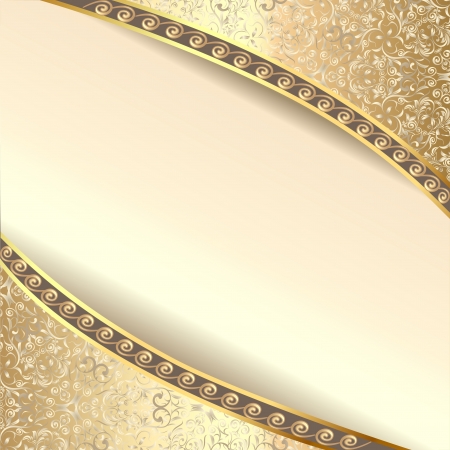 illustration background frame with flowers of silk with gold glitterのイラスト素材