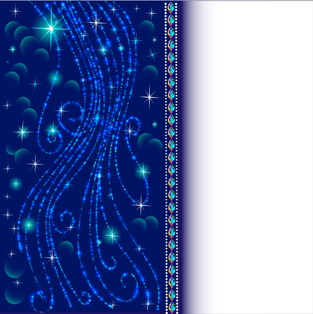 illustration background frame with jewels and shiny threadsのイラスト素材