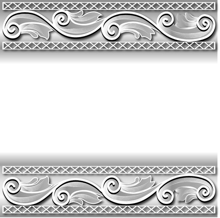 illustration of the background frame with a white paper ornamentのイラスト素材