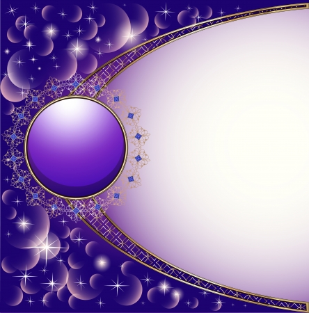 illustration background with gold circle and ornamentのイラスト素材