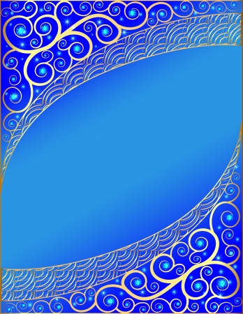 illustration a background a frame about gold a pattern and diamonds and starsのイラスト素材