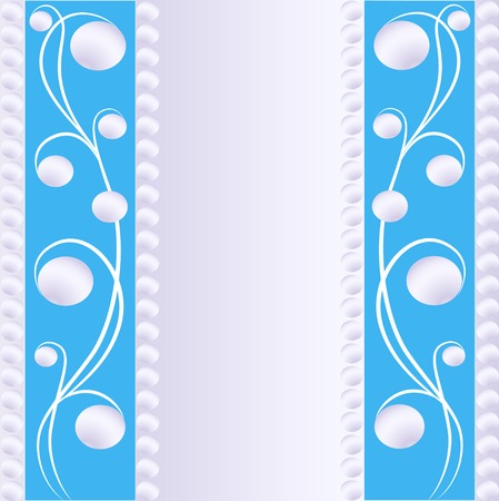 illustration background with a band of pearls and ornamentのイラスト素材