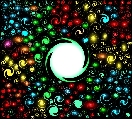illustration abstract background with shiny spirals rangeのイラスト素材
