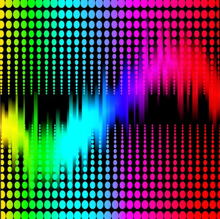 illustration abstract background with spectrum equalizer on blackのイラスト素材