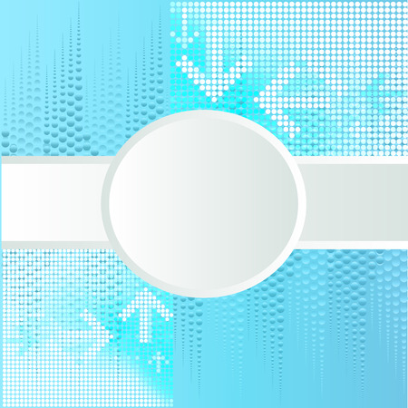 illustration background with circle for text and arrowsのイラスト素材