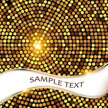 Illustration gold background with a wave and shineのイラスト素材