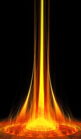 fractal illustration of a fiery portal nightsの写真素材