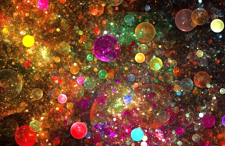 Illustration fractal abstract background pattern with balls
