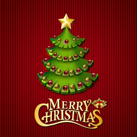Christmas trees illustration background with a wishのイラスト素材