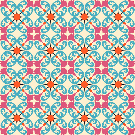 illustration seamless background with floral decorative patternのイラスト素材