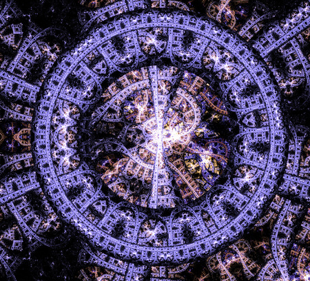 illustration of a fractal background abstract geometric ornamentの写真素材