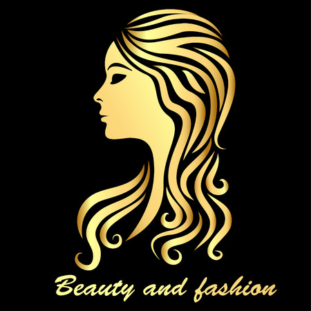 Illustration of a girl with a hairstyle drawing of a golden beauty and fashionのイラスト素材
