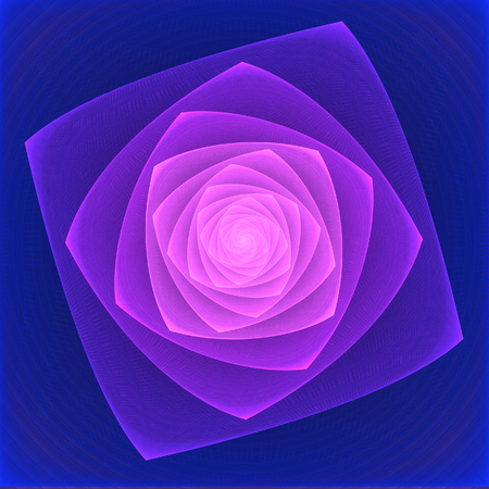 illustration of a fractal fantastic bright shiny flowerの写真素材