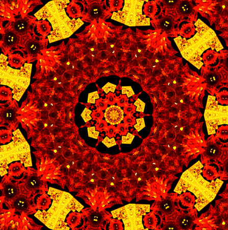 fractal illustration background bright carpet with geometric designsの写真素材