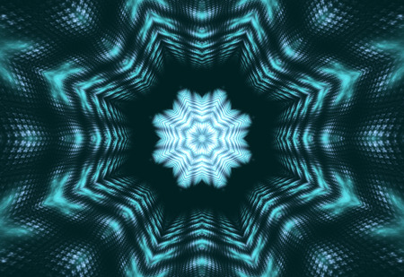 Illustration abstract technology background with squares and perspective