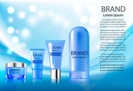 Illustration advertising ad for cream.のイラスト素材