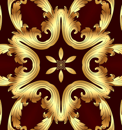 Illustration brown background for decoupage with gold(en) patternの写真素材