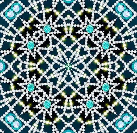Illustration of vintage background with precious stones